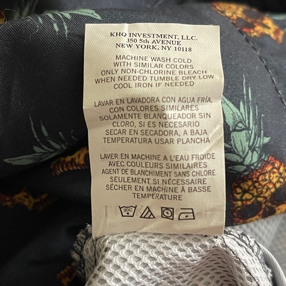 LUCKY BRAND Men's Boy's dark blue pineapple skull shorts NWT, size 20 - Picture 10 of 13